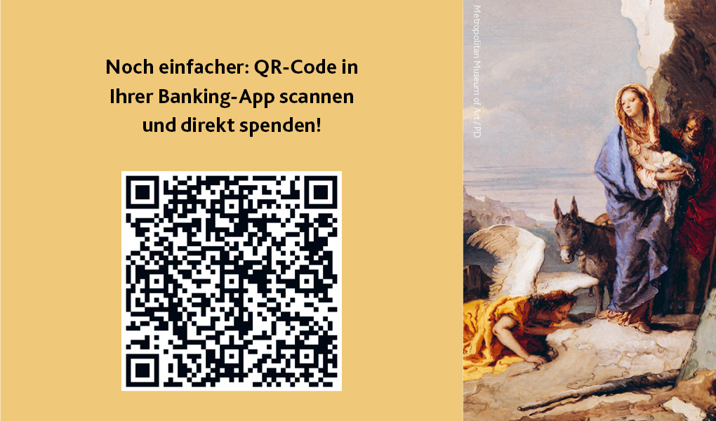 QR-Code für Banking-apps und kunsthistorische Abbildung