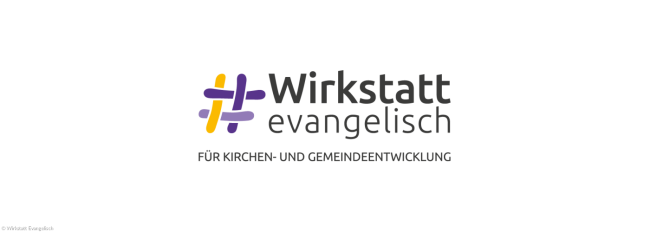 Logo mit Aufschrift "Wirkstatt evangelisch für Kirchen- und Gemeindeentwicklung"
