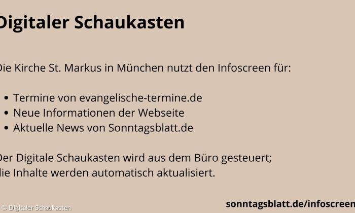 Digitaler Schaukasten
