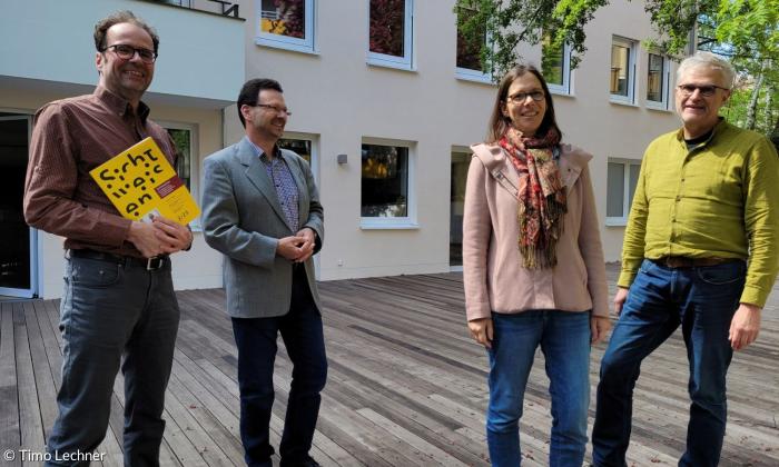 Das Team im Seelsorge- und Teilhabezentrum der ELKB (von links nach rechts): Gerhard Kick, Matthias Derrer, Cornelia Wolf und Rolf Hörndlein