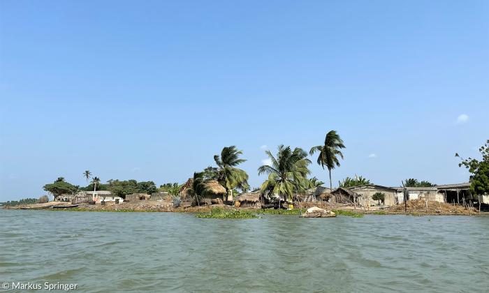 Dorf im Mono-Delta, Benin.