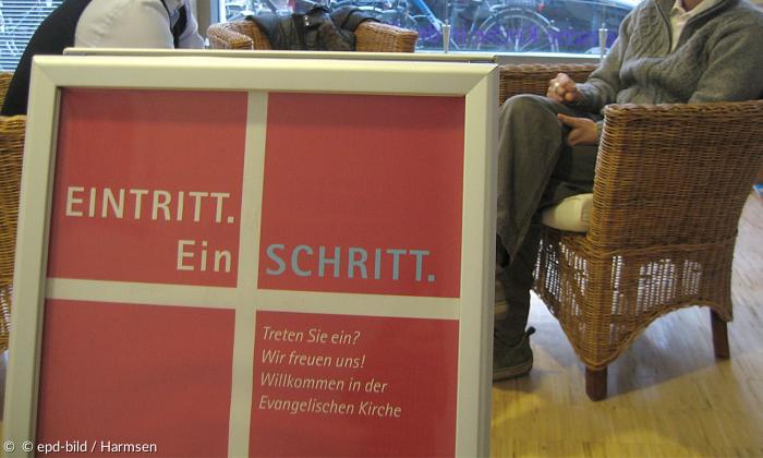 Die Kircheneintrittsstelle in München im Jahr 2009