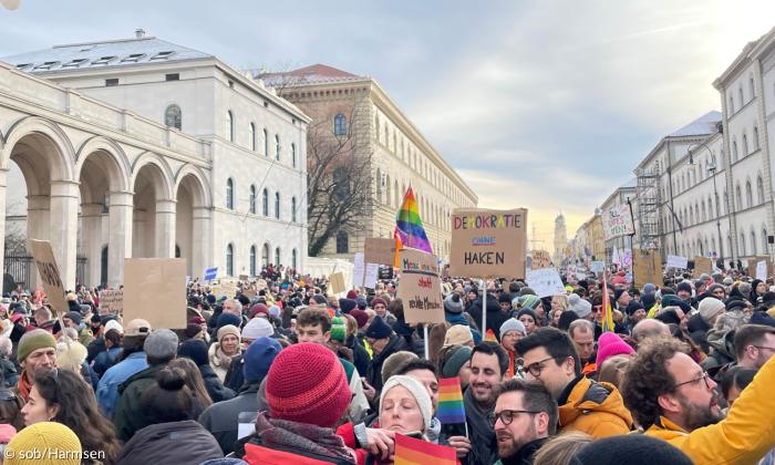 Demonstration gegen Rechtsextremismus in München