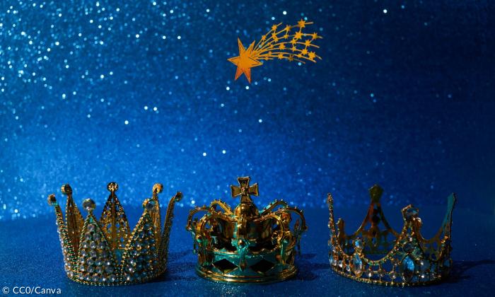 Drei Kronen zum Feiertag Epiphanie