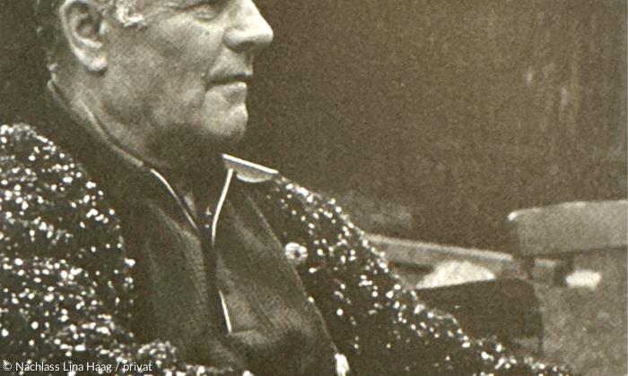 Alfred Haag (1904-1982) blieb sein Leben lang Kommunist. Die Aufnahme, das letzte Foto von ihm, entstand 1980.