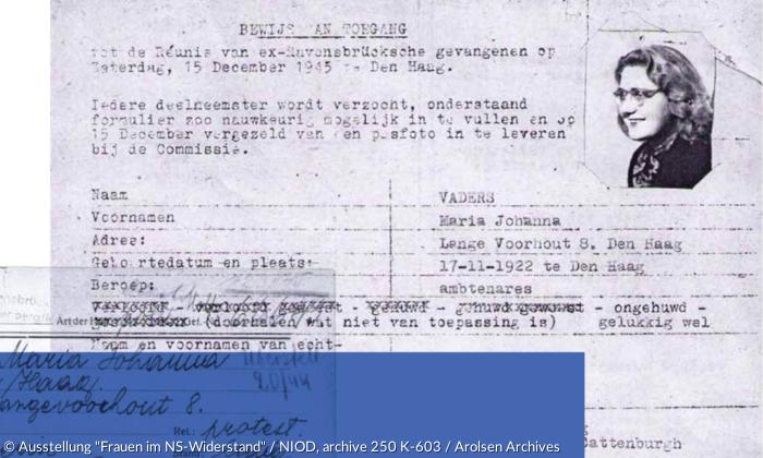 Maria Vaders war eine Widerstandskämpferin gegen den Nationalsozialismus.