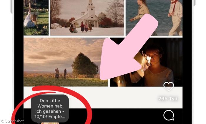 Screenshot eines Smartphone-Bildschirms