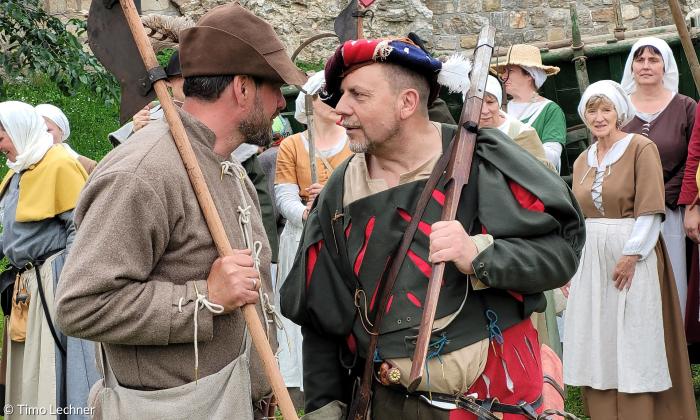 Maik Elliger (rechts) als Landsknecht in Bad Frankenhausen