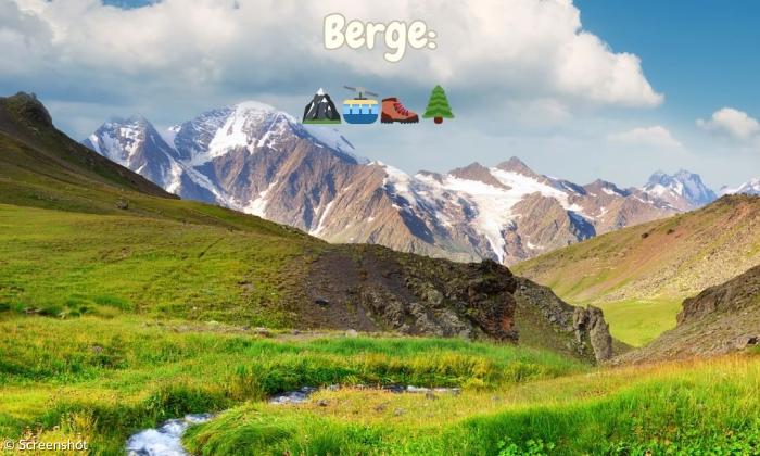 Berge mit Emojis