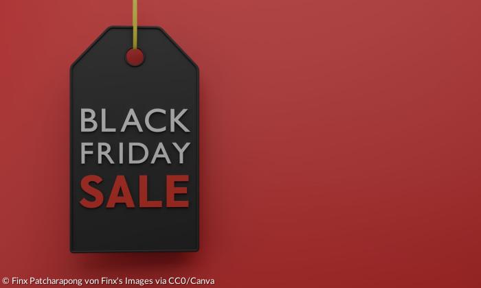 Ein Schild macht auf den Black Friday aufmerksam
