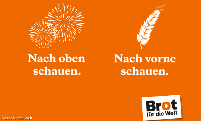 Werbeplakat für Brot statt Böller