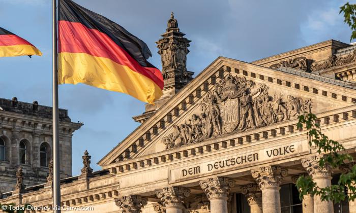 Fahne und Reichtstagsgebäude