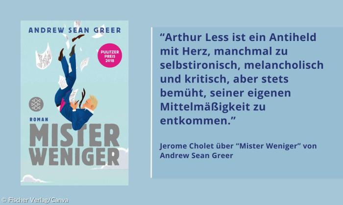 Das Buchcover von "Mister Weniger"