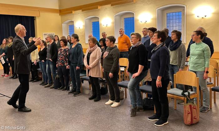 der Wunsiedler Gospelchor bereit sich auf die Konzerte vor