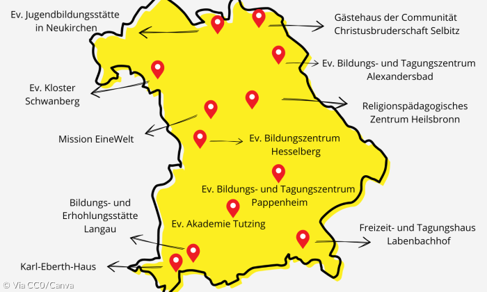 Übersicht Bayern Tagungshäuser