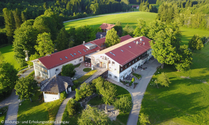 Bildungs- und Erholungsstätte Langau Tagungshaus von oben