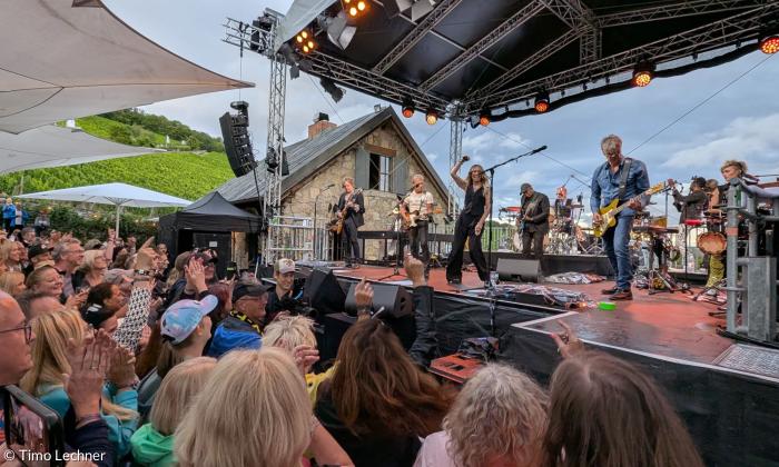 Maffay mit Band im Weingut am Stein in Würzburg