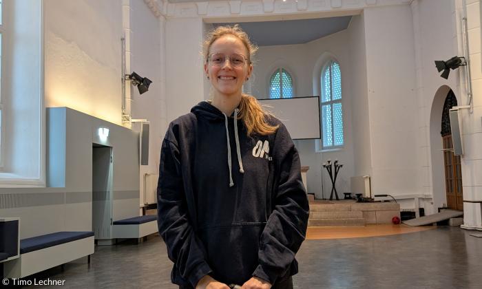 Sozialpädagogin Justine ist in der Jugendkirche Chemnitz aktiv.