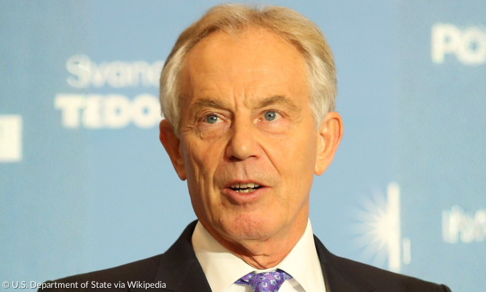 Gesicht von Tony Blair