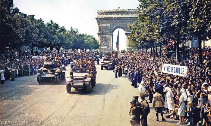 Siegesfeier nach der Befreiung von Paris 1944