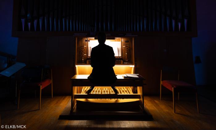 Orgel in der Erlöserkirche Bamberg Abschlussgottesdienst der Herbsttagung der Landessynode 2025