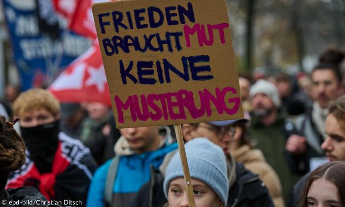 Jugendliche auf einer Demonstration