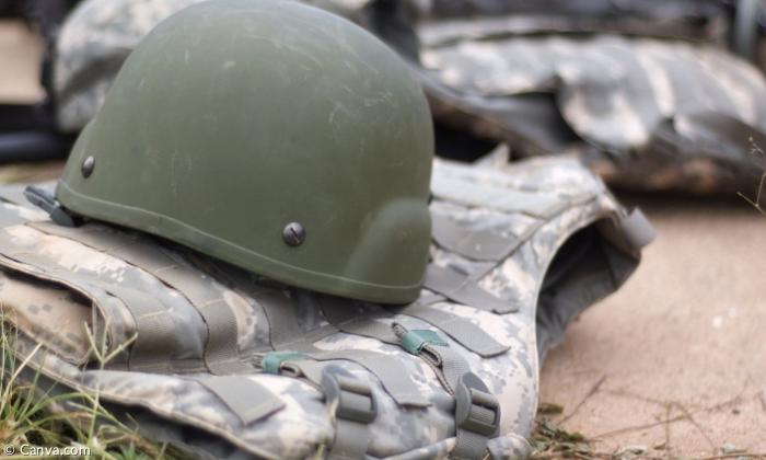 Ein Soldatenhelm