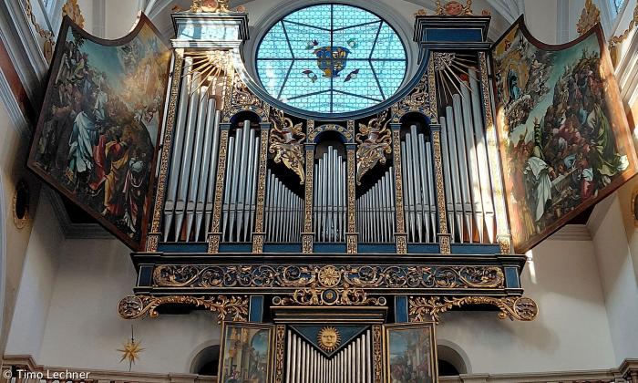 Die historische Ansicht der Orgel in St. Anna.