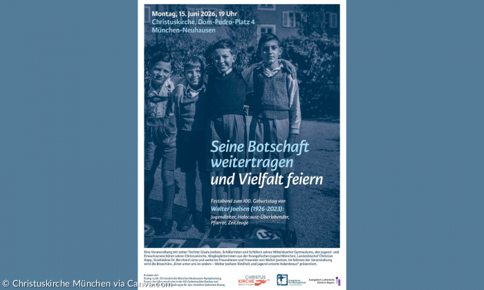 Plakat zur Einladung des Festabends anlässlich des 100. Geburtstags von Walter Joelsen