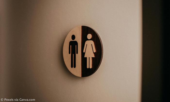 Ein Toilettenschild