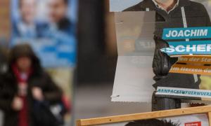 Wahlplakate vor den bayerischen Kommunalwahlen 2020 in Würzburg