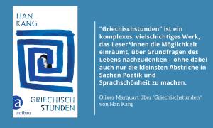 Das Buchcover von "Griechischstunden" von Han Kang