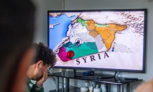 Bildschirm zeigt Syrien