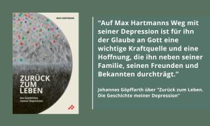 Das Buchcover von "Zurück zum Leben" mit einem Zitat