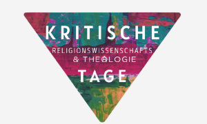 Logo Kritische Tage in einem pink grünen Dreieck als Hintergrund