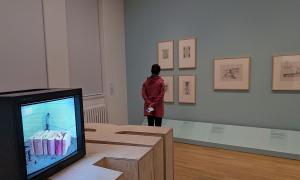 Ein eigener Raum in der Munch-Ausstellung der Kunstsammlungen Chemnitz zeigt Zeichnungen des Künstlers, die sich mit dem Thema "Angst" beschäftigen.