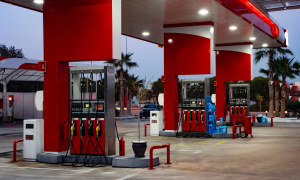 Leere Tankstelle
