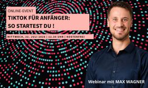 Mann mit einem Tiktok-Hintergrund