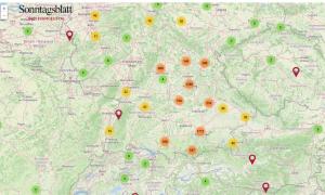 Landkarte mit Kennzeichnung